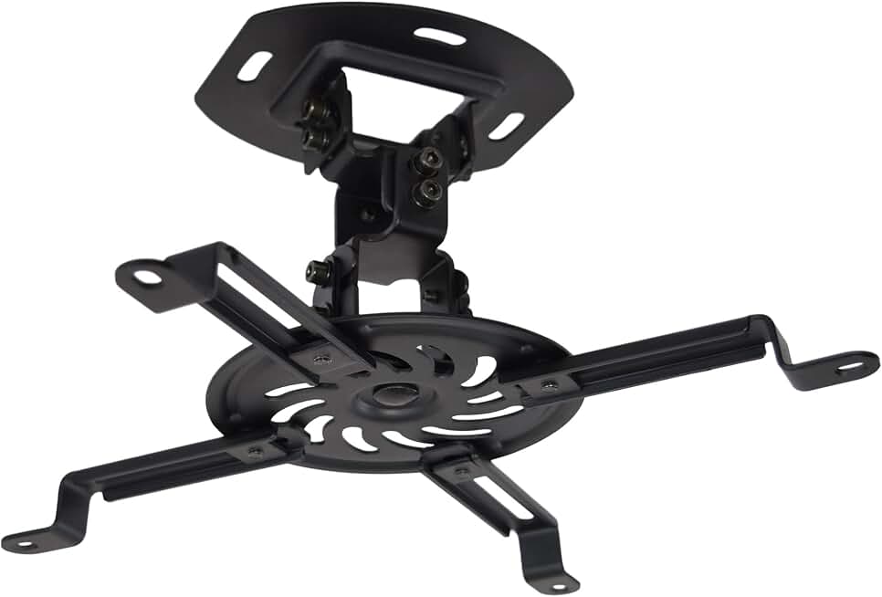 VIVO Black Adjustable Ceiling Projector Mount, MOUNT-VP01B | Universal, Fits Regular and Mini Projectors, 12.5 in Mounting Range, Projection Mount with Extending Arms, Holds 30 lbs