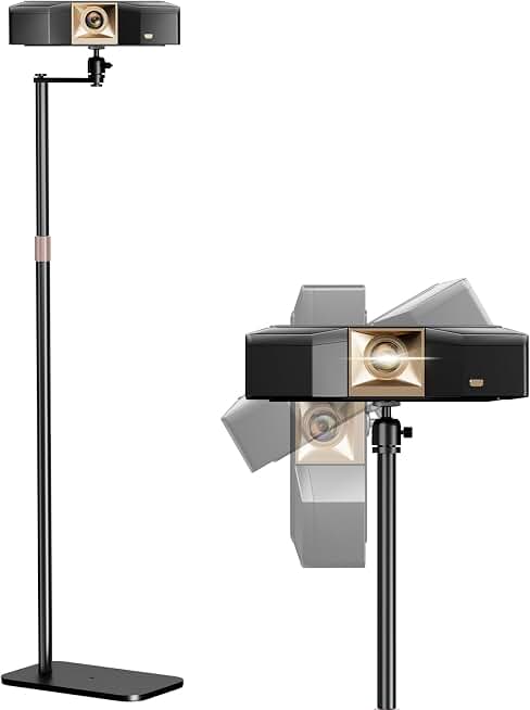 PUTORSEN Universal Projector Stand – Height Adjustable &amp; 360° Rotatable Mount with 1/4" Screw, Compatible with Projectors, Cameras, Webcams for Home, Office, and Outdoor Use