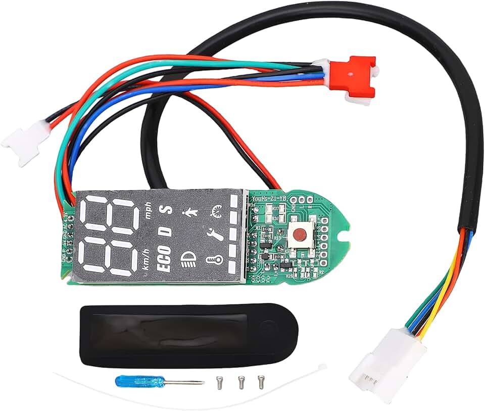 Electric Scooter Dashboard Circuit Board Replacement for 8.5-10in Scooters | Bluetooth Digital Display Dashboard Parts, Waterproof PCB, Real-Time Speed &amp; Battery Display, Includes Screwdriver &amp; Screws