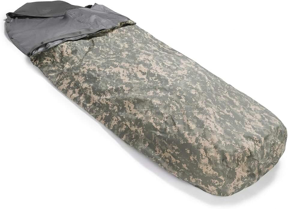 Genuine U.S. Military Modular Sleep System Waterproof Bivy Cover, ACU Digital Camo, Wind &amp; Rain Resistant Outdoor Sleep System Shell, USA Made