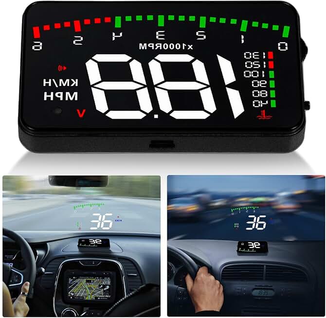 HUD Display Head-Up Display Car-Styling Overspeed Warning Windshield Projector