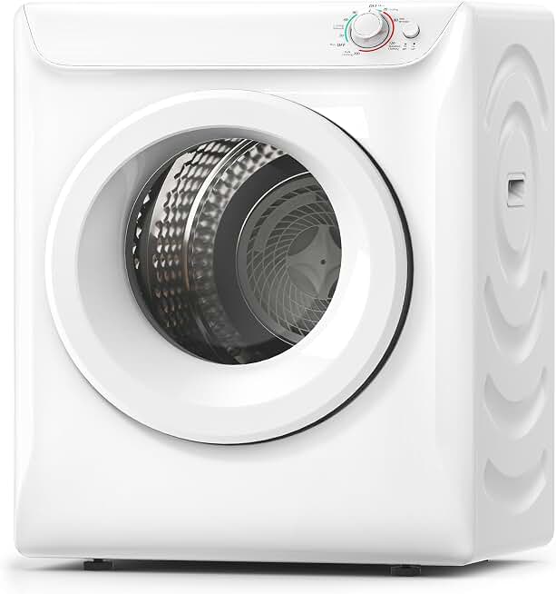 3.5 Cu. Ft. Portable Clothes Dryer for Laundry | Small Portable Dryers for Clothes, 120V Electric Dryer for Laundry, 1400W Dryer Machine for Apartments, White Global Recycled Standard