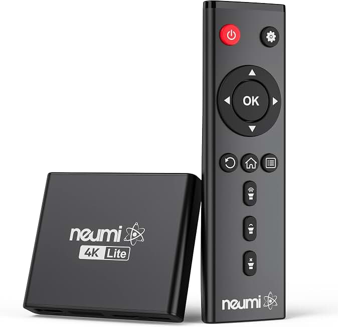 NEUMI Atom 4K Lite Digital Trigger Media Player for USB Drives and SD Cards | Plays 4K UHD video, HEVC H.265, HDMI and analog AV output, automatic playback, looping, trigger capability