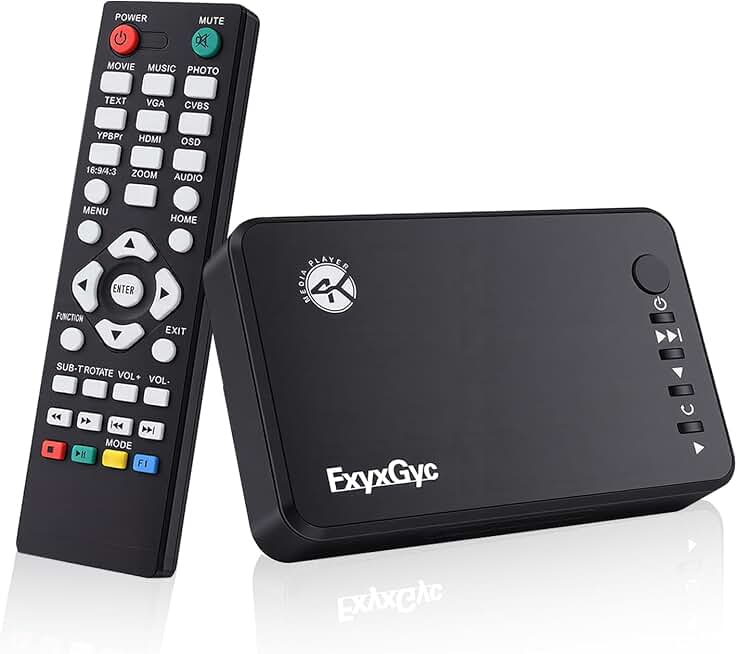 HDMI Media Player, 4K Ultra HD Digital Media Player, USB/SD Card Expansion, 4K@30Hz Output,H.265/H.264/AVC Decoding MP4/MKV/MP3/AVI/TS/Rmvb/Mov/ISO/JPG for Advertising Playback Multimedia TV Playback.