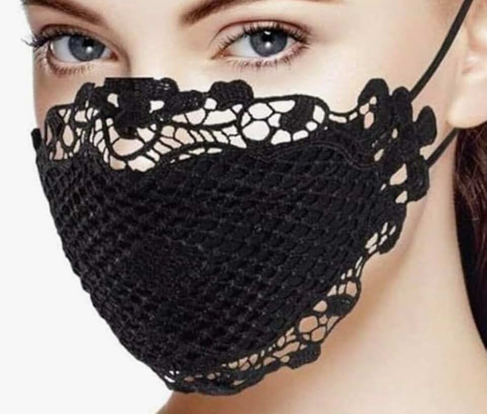 Sexy Lace Face Mask for Women- Adjustable Ear Loops- Cute, Sexy Washable and Reusable