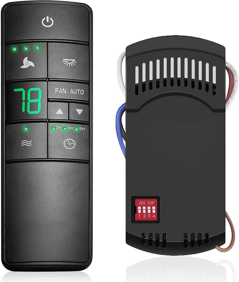 3-Speed Universal Ceiling Fan Remote Control Kit for Hampton Bay | Replacement for Home Decorators Collection Harbor Breeze Hunter, with Timer Light Dimmer, 2AAZPHD3/HD3 KUJCE10320/TR222A