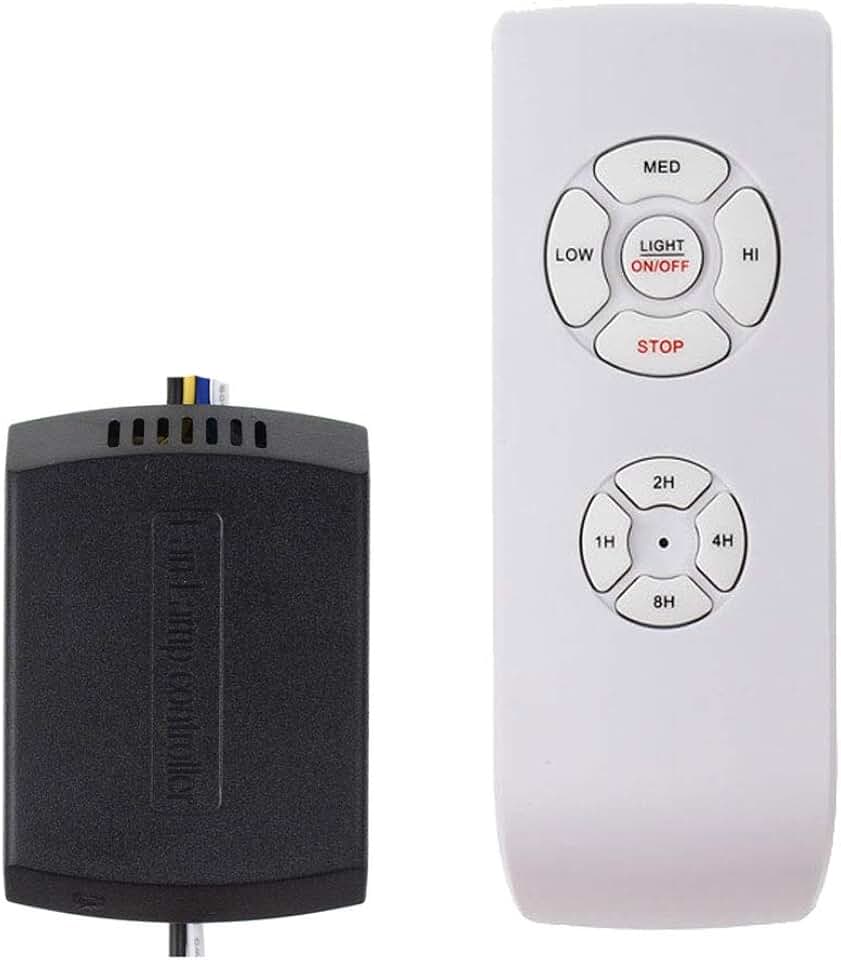 LPHUMEX Ceiling Fan Remote Control Kit, Small Size Speed, Light &amp; Timing 3 in 1 Wireless Control, Compatible with AC Motor Fans from Harbor Breeze, Hunter, Hampton Bay, etc.