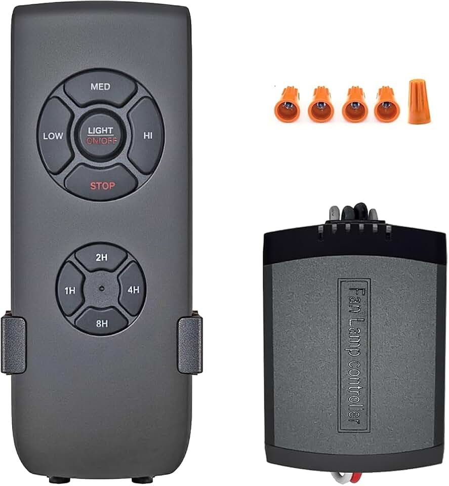 Humpptom Ceiling Fan Remote Control Kit, Small Size Receiver Ceiling Fan Remote Control Control for Hunter/Harbor Breeze/Westinghouse/Honeywell Ceiling Fan Humpptom Small Size
