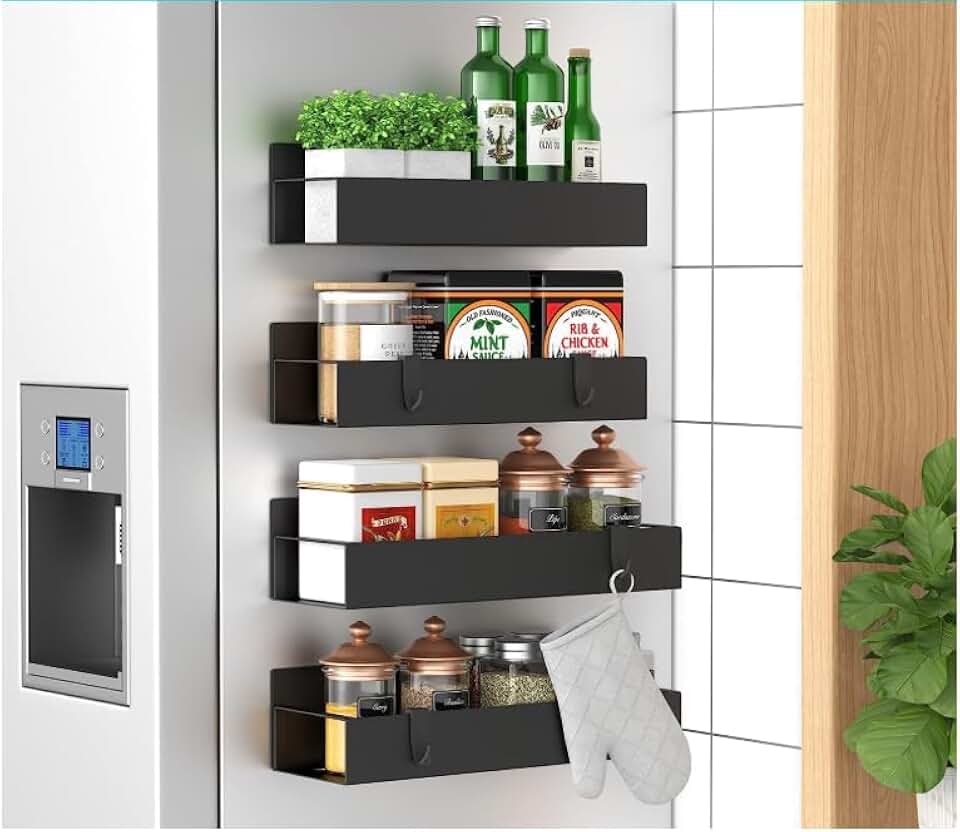 4 pack magnetic spice rack - Strong magnets
