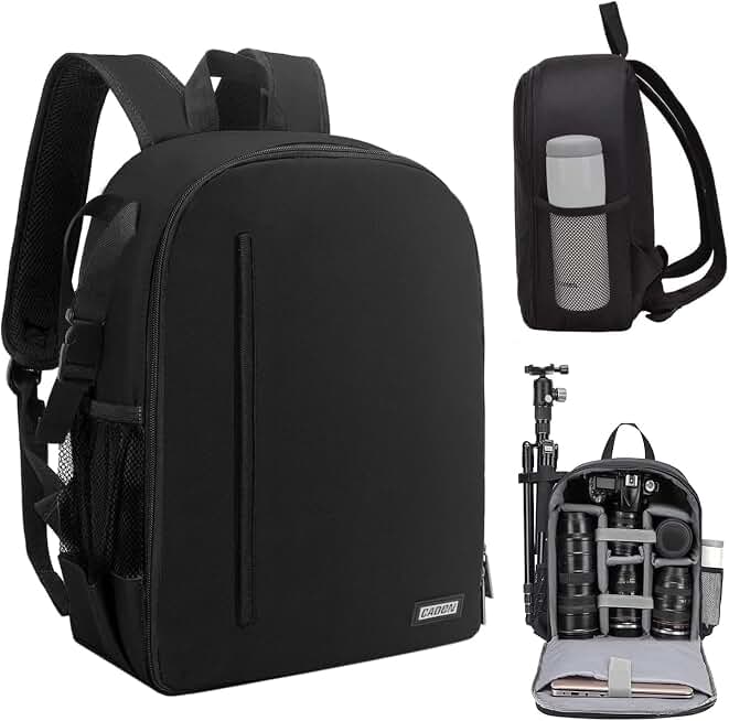 CADeN Camera Backpack Bag Professional for DSLR/SLR Mirrorless Camera Waterproof, Camera Case Compatible for Sony Canon Nikon