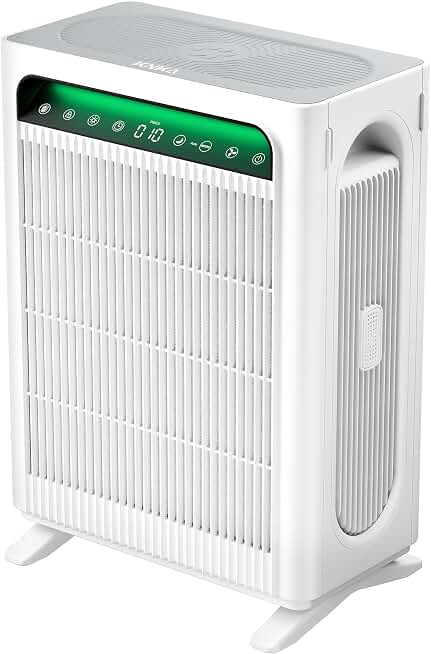 KNKA Air Purifiers for Home Bedroom Up to 1,695 Ft² in 1 Hr, APH4000, White | HEPA Sleep Mode Air Cleaner with Washable Pre-Filter, AHAM VERIFIED, AQI Display, Pet Mode for Pet Dander, Dust &amp; Pollen Global Recycled Standard