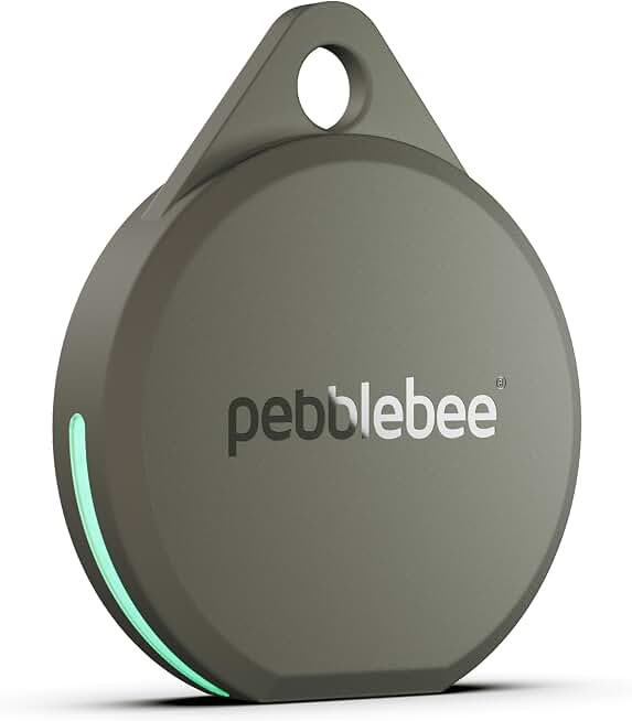 Pebblebee Clip 5 Bluetooth Tracker Tag for Keys &amp; Bags, 130dB Siren | Alt to Air Tag &amp; Android Trackers | LED Strobe, 12-Mo Battery, Alert Safety Mode