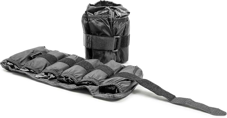CAP Barbell Adjustable Ankle Weights |10-20lb Pair | Black