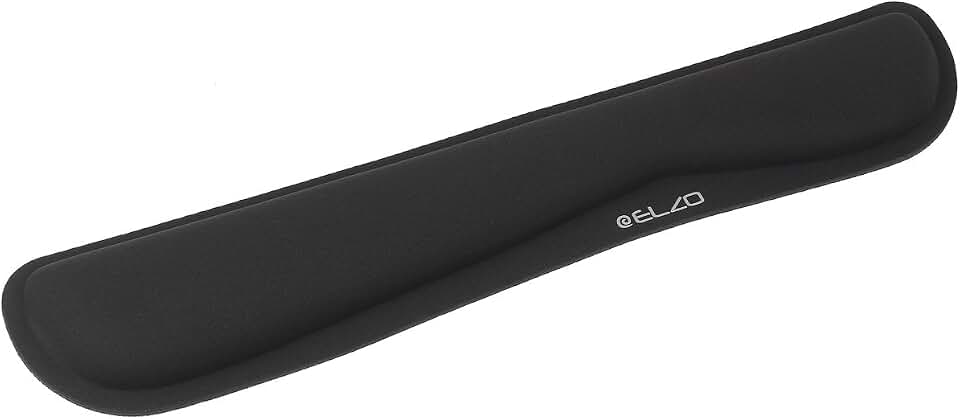ELZO Keyboard Wrist Rest Pad Support with 65D High-Density Thicken Memory Foam Padding, Ergonomic Design Computer Rest Pad Desk Wrist Mat, Non-Slip Rubber Base Office Laptop Global Recycled Standard