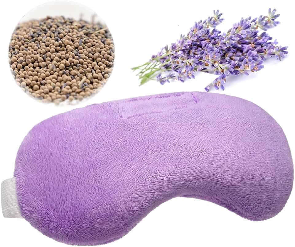 Umisleep Lavender Eye Mask, Weighted Sleep Mask for Men Women, Purple | Aromatherapy Eye Cover, Microwave Hot Therapy Mask, Moist Compression, Puffy Eyes Pillow, Sinus Pain Relief