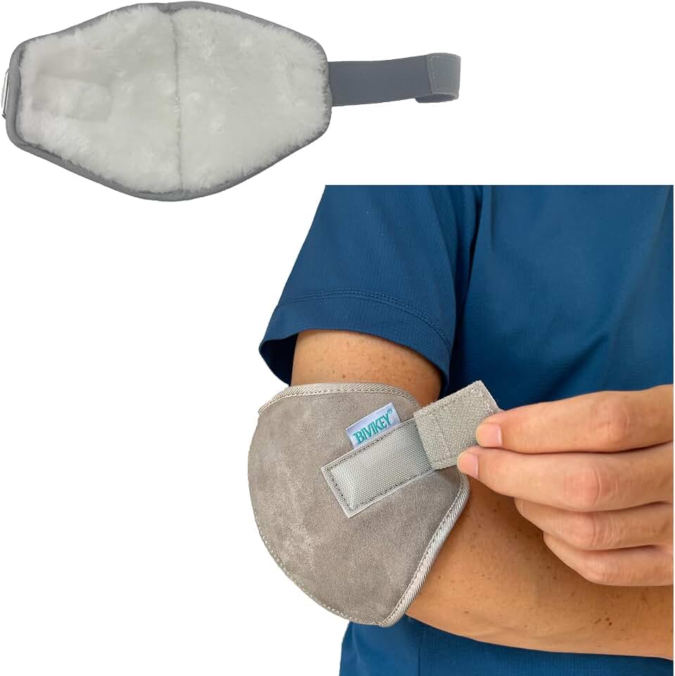 1 Pcs Plush Elbow Pressure Sores Protector Arm Pads |Suitable for Office Home Elderly Care and Medical Institutions |for People Weighing 130-230 Pounds Grey L