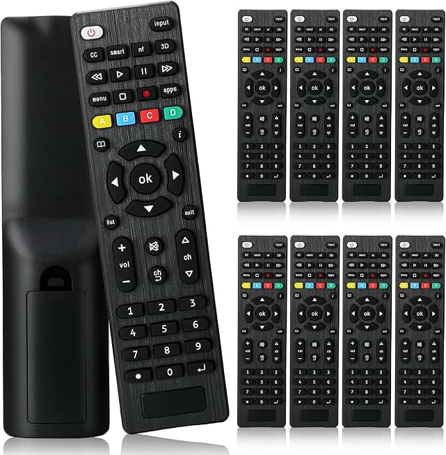 10 Pack Universal TV Remote Replacement Compatible with All Smart TV LED LCD HDTV 3D Series for Motel Hotel Nursing Home (Regular)