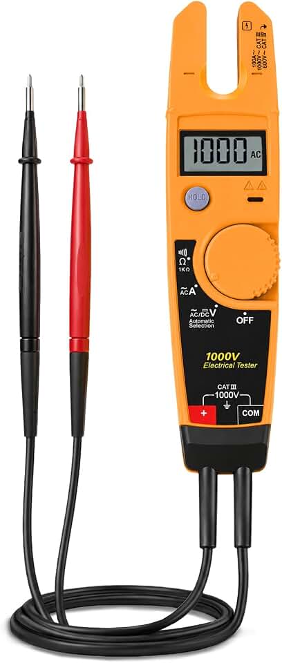 T5-1000 Electrical Tester Compatible with Fluke Meters, 1000V Voltage Tester | 1000V Electrical Tester for Fluke T5-1000, AC Voltage Current Continuity Tester with Thin Probes