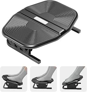 PEGZONE Footrest for Under Desk featuring Massage, Adjustable Tilt, Steel Base