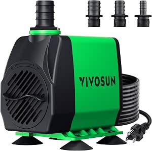 VIVOSUN 800GPH Submersible Water Fountain Pump for Pond, Aquarium, Statuary