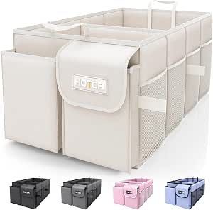 HOTOR Trunk Organizer - Collapsible Car Organizer for SUVs & Sedans Storage