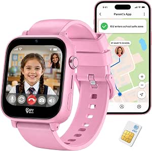 Kipywatch Kids Watch featuring GPS Tracker, Calls & SOS - Smart Watch for Girls