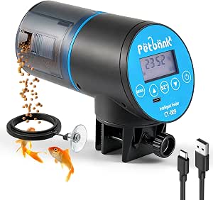 Automatic Fish Feeder for Aquarium Simple Setup & 4 Timers Blue