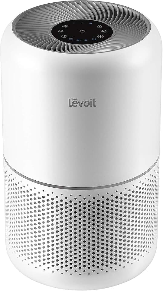 LEVOIT Air Purifier for Home Allergies and Pet Hair Smokers in Bedroom, H13 True HEPA Filter, 24db Filtration System Cleaner Odor Eliminators, Remove 99.97% Dust Smoke Mold Pollen, Core 300, White | Quiet HEPA Sleep Mode, Remove 99.97% Dust Pollen Smoke Pet Odor, AHAM VERIFIDE, Core300-P, Up