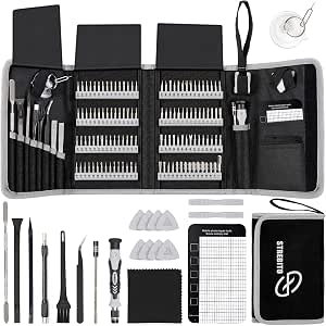 STREBITO Precision Screwdriver Set 142-Piece Computer Tool Kit Magnetic Screwdriver Set Laptop Screwdriver Kit Electronic Repair Kit Tech Toolkit for PC, Phone, Macbook, Nintendo, PS4, and Xbox Controller