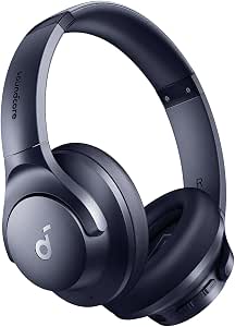 Soundcore by Anker Q20i Hybrid Active Noise Cancelling Headphones, Navy Blue