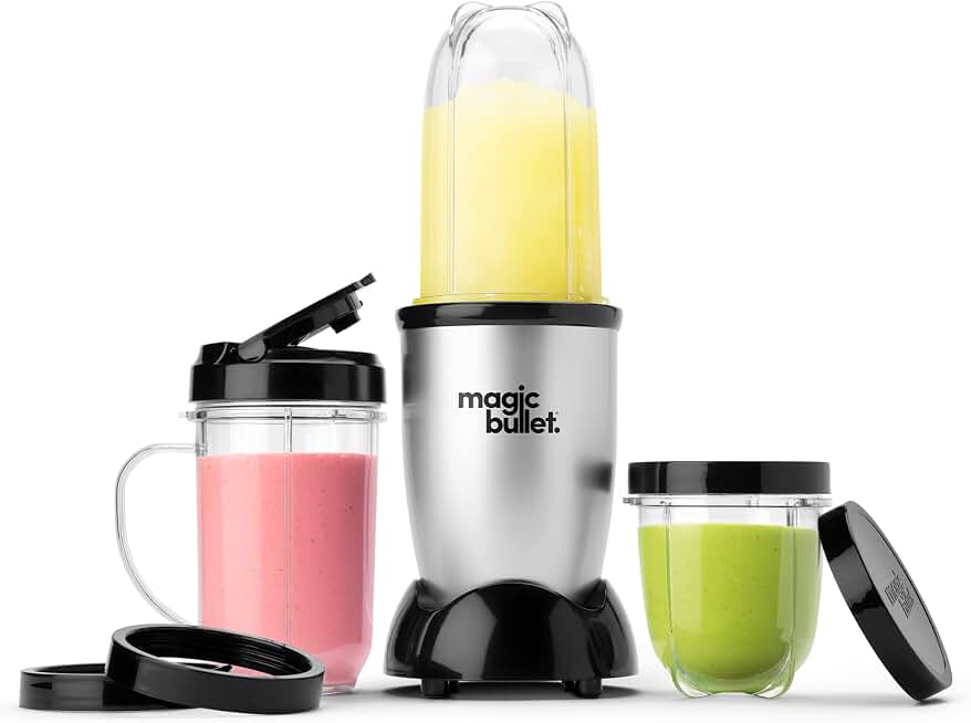Magic Bullet Blender, Compact, Silver, 11 Piece Set