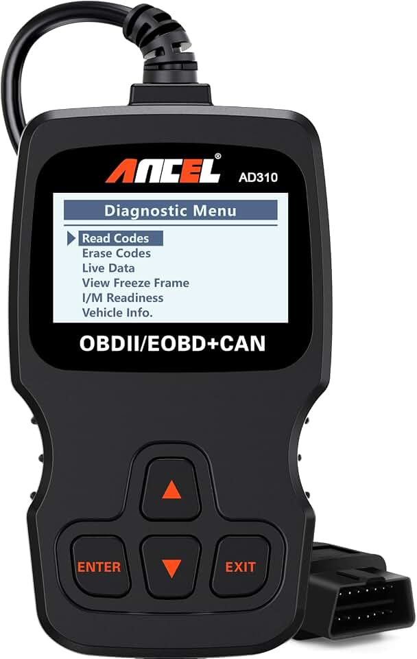 ANCEL AD310 Classic Enhanced Universal OBD II Scanner Car Engine Fault Code Reader CAN Diagnostic Scan Tool, Read and Clear Error Codes for 1996 or Newer OBD2 Protocol Vehicles (Black) Global Recycled Standard