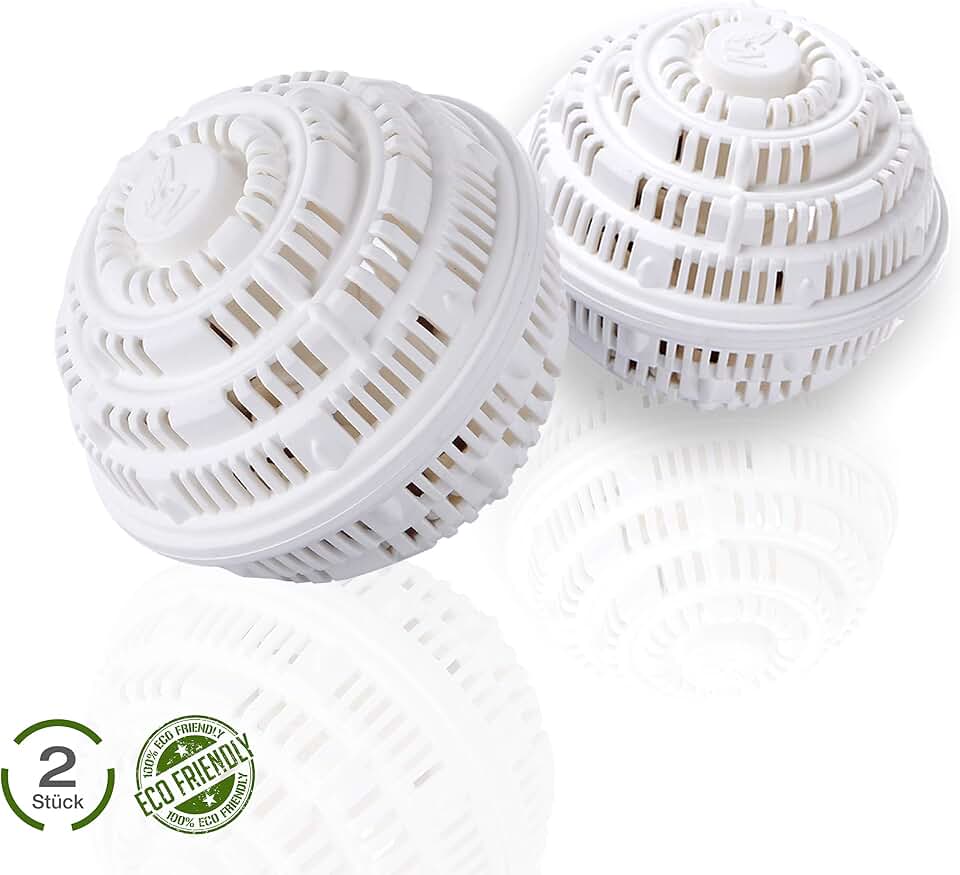 Premium Detergent-Free Washing Machine Balls by Eco Hi-Ball – Save on Laundry Detergent – Naturally Washes Clothes Amazingly with Infrared Ceramic Beads – Safe &amp; Reusable for 1000 Washes | 2-Pack