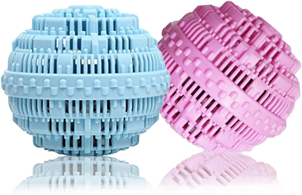 BERON Eco-Friendly Wash Ball Super Laundry Balls for 1500 Washings,Set of 2(Light Blue and Light Purple)