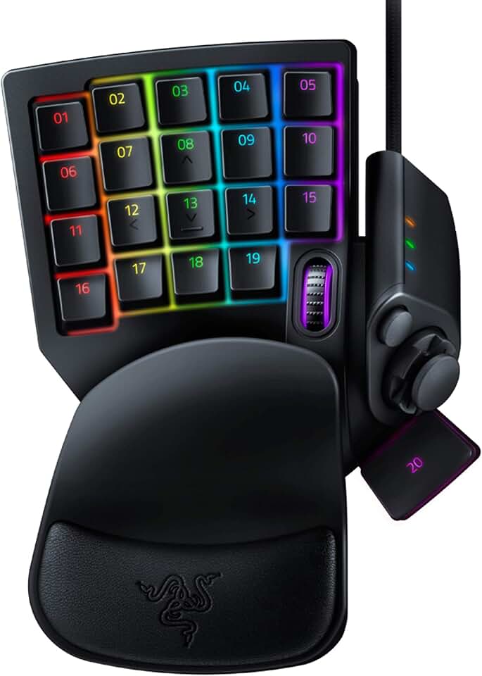 Razer Tartarus V2 Left-Handed Gaming Keypad, 32 Programmable Keys, Black | One Handed, Mecha-Membrane Key Switches, Customizable Chroma RGB Lighting, Programmable Macros ECOLOGO