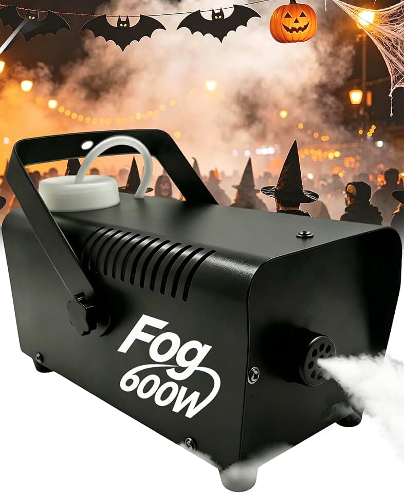 Fog Machine, Smoke Machine with Remote Control Fog Machine for Party Halloween Wireless&amp;Wired Remote Control, Fogger for Outdoor, Indoor and Stage Effect,Weddings,600W