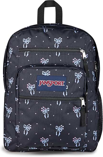 JanSport 34L Big Backpack - 15 Inch Laptop Sleeve, Pastel Petals Black | Large Capacity, Ergonomic S-Curve Straps, Utility Organizer Pockets &amp; Durable Recycled Fabric