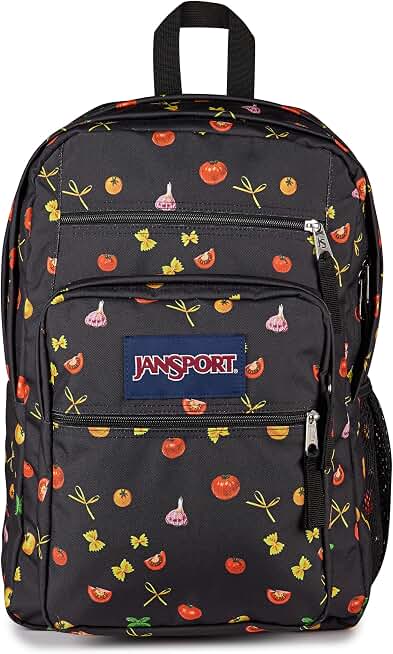 JanSport 34L Big Backpack - 15 Inch Laptop Sleeve, Pasta Party | Large Capacity, Ergonomic S-Curve Straps, Utility Organizer Pockets &amp; Durable Recycled Fabric
