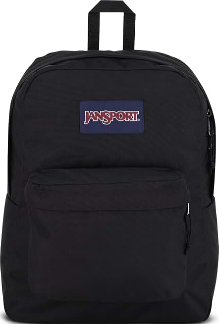JanSport SuperBreak One Backpacks - Durable, Lightweight Bookbag with 1 Main Compartment, Front Utility Pocket with Built-in Organizer - Premium Backpack, Black