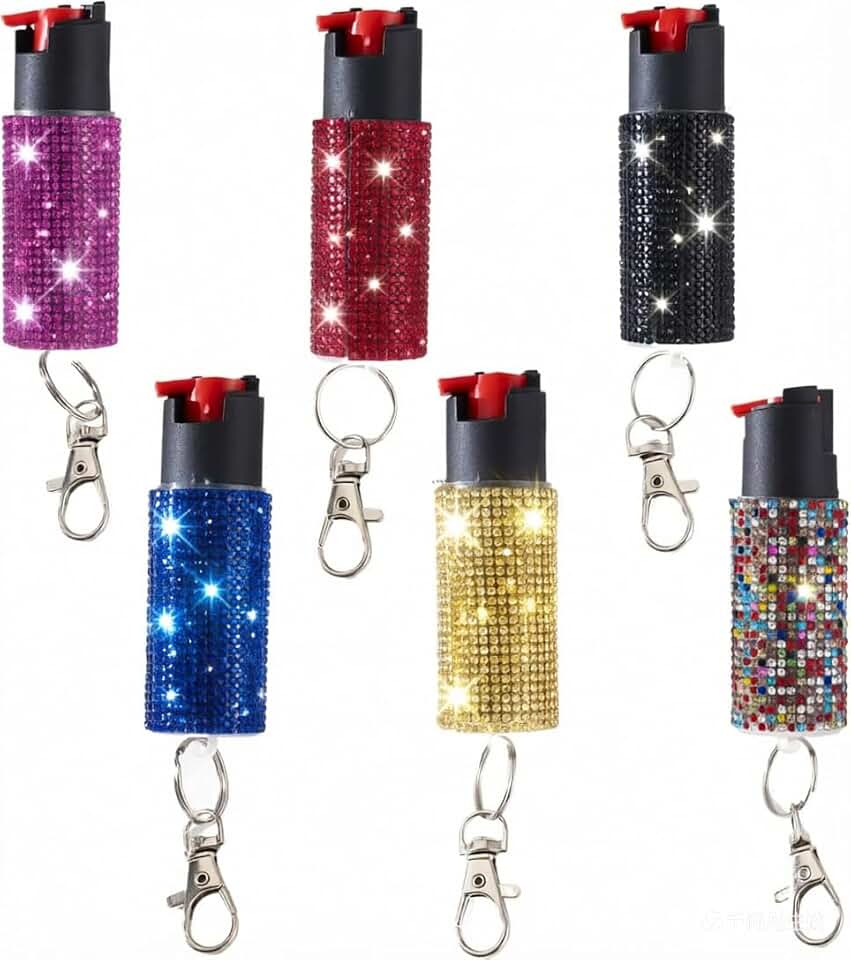 Self Defense OC Pepper Spray Keychain for Women | Police Grade, Personal Safety Spray, Quick-Release Clip, Compact &amp; Portable