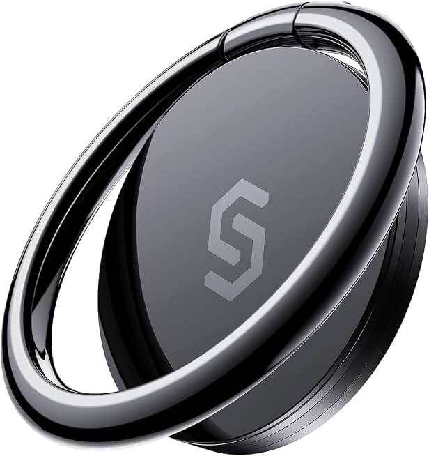 SYNCWIRE Adhesive Phone Ring Holder, Cell Phone Grip, iPhone Ring Stand | 360° Rotation, Mini Size, All Metal, Strong Adhesive, Finger Ring Kickstand , for Smartphones