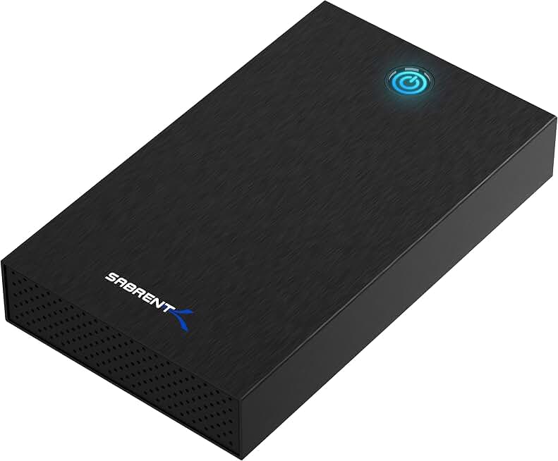 SABRENT USB 3.0 Hard Drive Enclosure, 2.5/3.5in SATA HDD/SSD (EC-KSL3) | Tool-free; UASP; LED indicator; plug &amp; play; 12V adapter incl.; Win/macOS/Linux; 3.5 hard drive enclosure