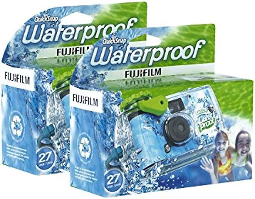 Fujifilm QuickSnap 800 Waterproof 35mm One-Time-Use Disposable Camera, 27 Exposures 2-Pack