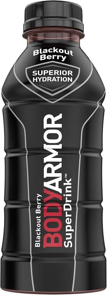 BodyArmor SuperDrink, Blackout Berry, 16-Ounce Bottles (Pack of 12)