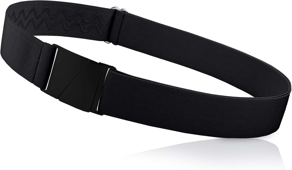 ONE-BELT No Show Invisible Elastic Belts for Women &amp; Men 1.30" inch adjustable Non Slip Zero Bulk. Designed in USA.