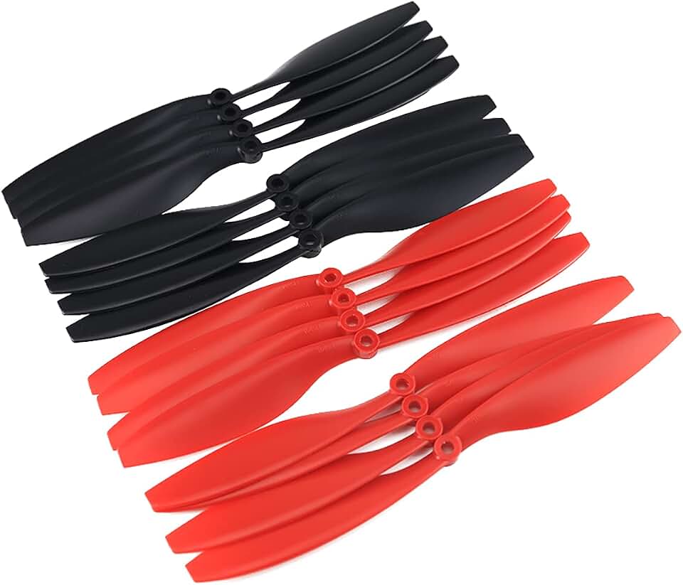 SoloGood 1045 (10x4.5) Propellers. 16 Pieces(8CW, 8CCW) Red &amp; Black 10 inch FPV Props for F450 F550 S550 S500 FPV Quadcopter Multirotor