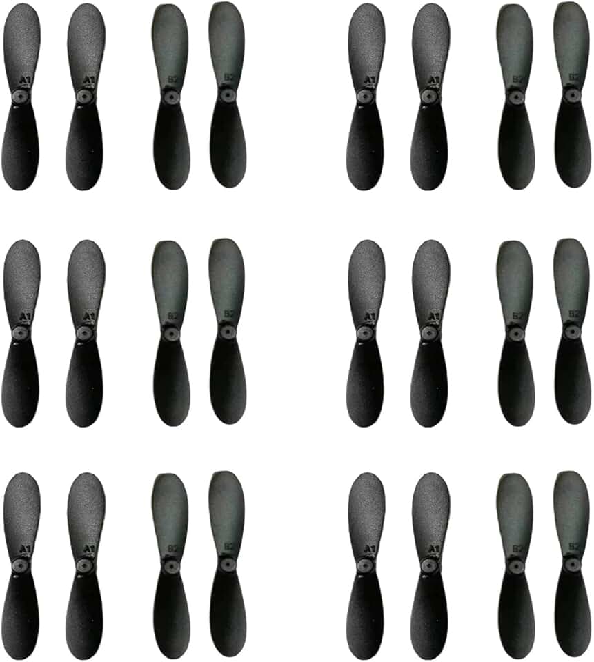 skrnrhrery mini Propeller, Suitable for RC Aircraft Special Nylon Props Central axis 0.8MM Blade length42MM Positive and Negative AB propellers mini Quadcopter Accessories (42mm)