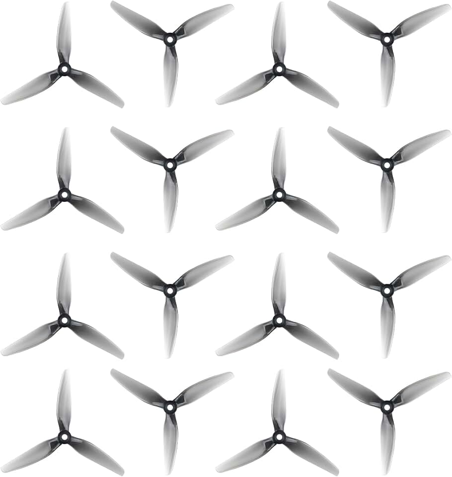 16pcs Fpv Drone Props Propeller: HQProp Ethix S5 Light Grey 5x4x3 Tri-Blade 5 Inch Props for 4S 6S FPV Freestyle Racing,8xCW 8xCCW