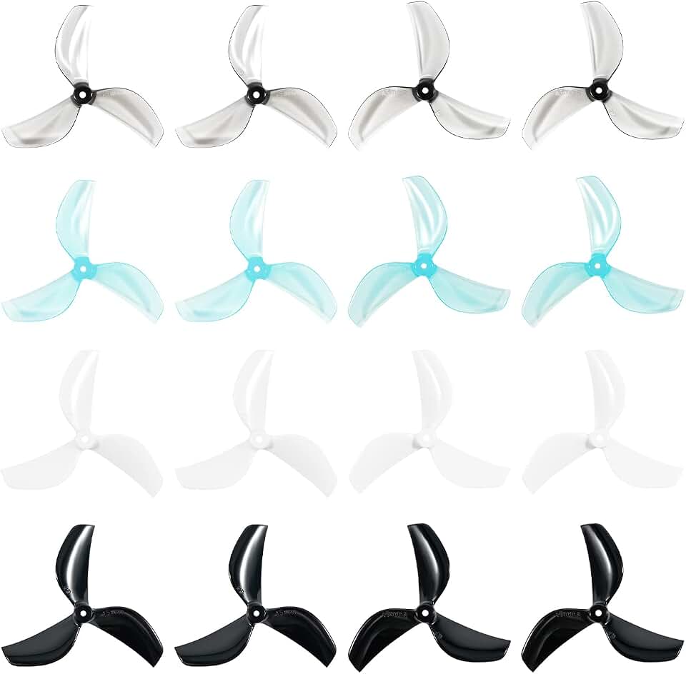 BETAFPV 16pcs Gemfan 45mm 3-Blade Propeller 1.5mm Shaft for 1S FPV Drone | Compatible with 1102 Brushless Motors for 1S Whoop Drone Quadcopter like Meteor75 Pro 1S Racing