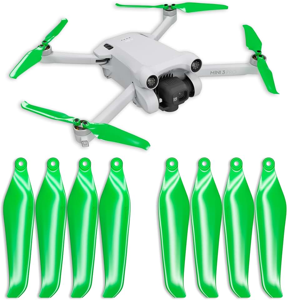 Master Airscrew Stealth Propellers for DJI Mini 3 Pro &amp; Mini 4 Pro - Green, 4 propellers in Set